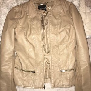 Express Tan Leather Jacket